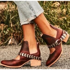 Freebird Blade Ankle Boots Leather Fall, Size 8